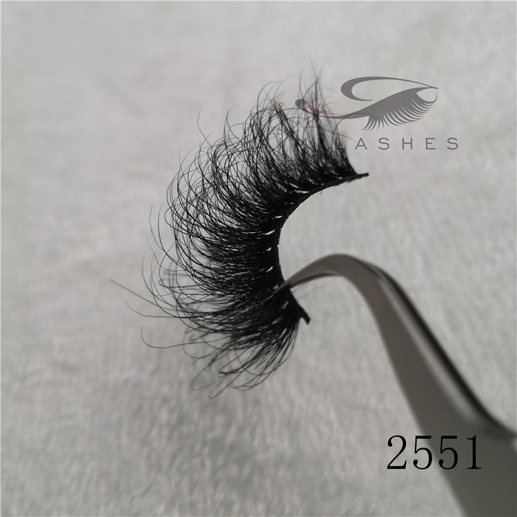 Cruelty free mink lashes supplier wholesale 25mm long lasting false eyelashes A-51